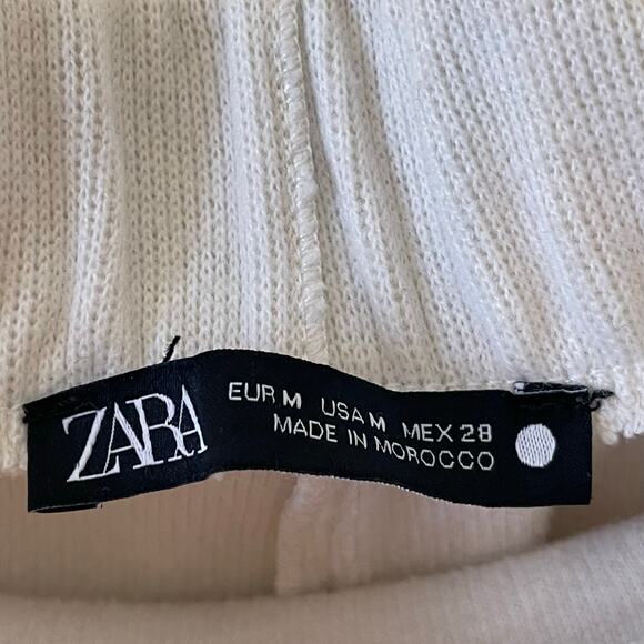 Zara M midi pencil skirt Kim Kardashian vibes minimalist classic neutral white - Picture 4 of 7